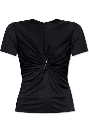 VERSACE Bluzki, Kobieta, Czarny, S, Top z drapowaniem