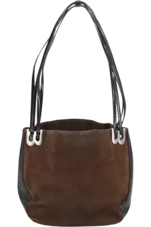 Bally Pre-owned, Kobieta, brązowy, ONE SIZE, Skóra, Pre-owned Suede handbags