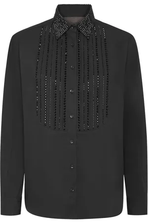 Philipp Plein Bluzki, Kobieta, Czarny, L, Stylowa koszula z unikalnym wzorem