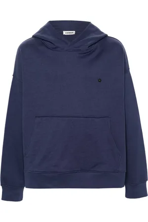 A PAPER KID Bluzy, Mężczyzna, Niebieski, L, Stylowy Niebieski Hoodie dla Mężczyzn