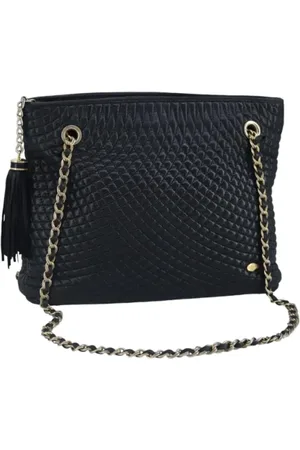 Bally Pre-owned, Kobieta, Czarny, ONE SIZE, Skóra, Pre-owned skórzane torby na ramię