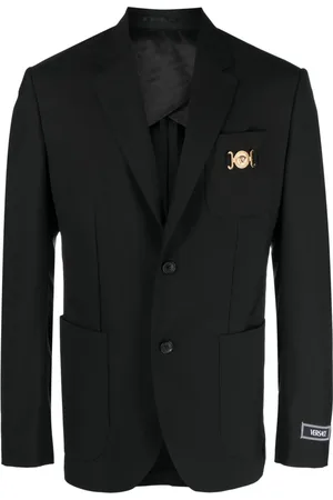 VERSACE Kurtki, Mężczyzna, Czarny, L, Elegancka Formalna Kurtka dla Mężczyzn