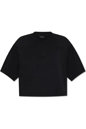 ANINE BING Koszulki, Kobieta, Czarny, M, Bawełna, T-shirt ‘Myers’