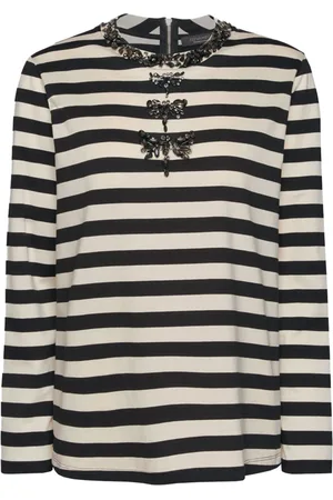 Elena Miro Koszulki, Kobieta, Czarny, S, Len, Casual Bawełniany T-Shirt