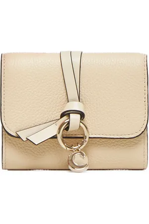 Chloé Akcesoria, Kobieta, Beżowy, ONE SIZE, Eleganckie Portfele dla Kobiet