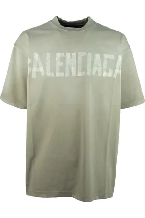 Balenciaga Koszulki, Mężczyzna, Zielony, XS, Len, Casual Bawełniany T-shirt