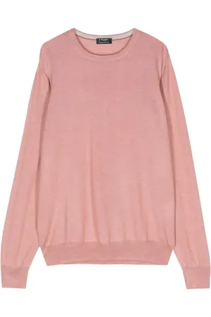 BARBA Swetry, Mężczyzna, Różowy, 3XL, Sweter Casual