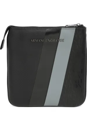 Armani Exchange Torebki, Mężczyzna, Czarny, ONE SIZE, Wielokolorowa Torba na Ramię z Regulowanym Paskiem