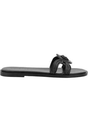 VERSACE Buty, Kobieta, Czarny, 37 EU, Ikoniczne sandały wsuwane z logo Meduzy