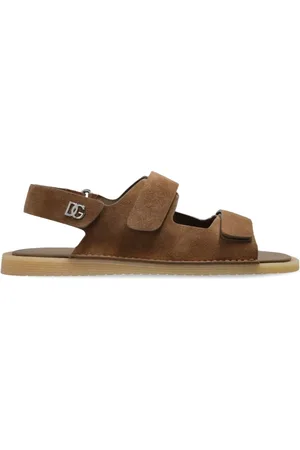 Dolce & Gabbana Buty, Mężczyzna, brązowy, 45 EU, Zamsz, Zamszowe sandały