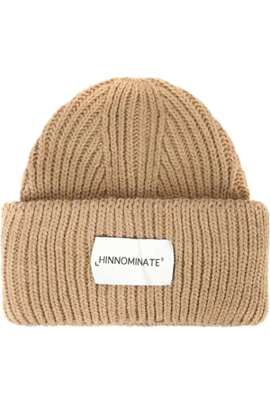 hinnominate Akcesoria, Mężczyzna, brązowy, ONE SIZE, Brązowy Dzianinowy Czapka z Logo