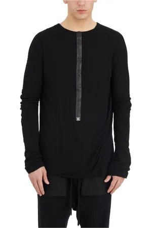 ISAAC SELLAM EXPERIENCE Koszulki, Mężczyzna, Czarny, S, Modal Cashmere T-Shirt