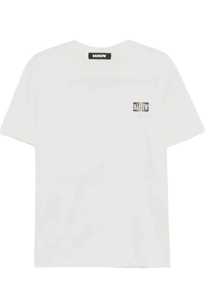 BARROW Koszulki, Mężczyzna, Biały, S, T-shirt z nadrukiem logo unisex krótki rękaw