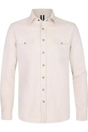 Profuomo Koszule, Mężczyzna, Beżowy, XL, Uniwersalna Overshirt dla Nowoczesnych Mężczyzn