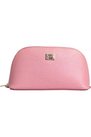 Dolce & Gabbana Akcesoria, Kobieta, Różowy, ONE SIZE, Różowa Skórzana Portmonetka z Logo