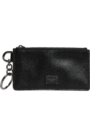 Dolce & Gabbana Akcesoria, Mężczyzna, Czarny, ONE SIZE, Czarna skórzana portfel na karty