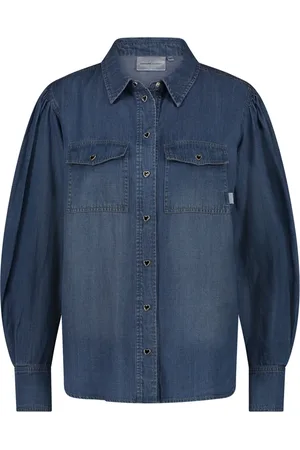 Fabienne Chapot Bluzki, Kobieta, Niebieski, S, Denim, Fabienne Blouse