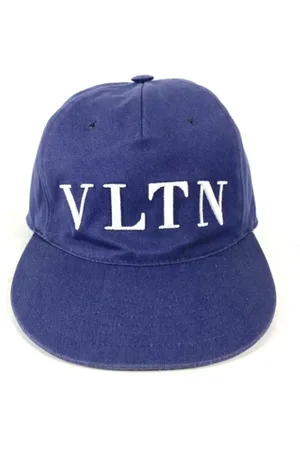 VALENTINO Pre-owned, Mężczyzna, Niebieski, ONE SIZE, Bawełna, Pre-owned Cotton hats