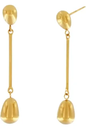 Dansk Copenhagen Akcesoria, Kobieta, Żółty, ONE SIZE, Eleganckie Wodoodporne Podwójne Kolczyki