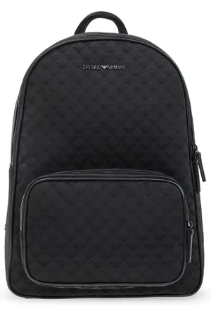 Emporio Armani Torebki, Mężczyzna, Czarny, ONE SIZE, Plecak z Logo