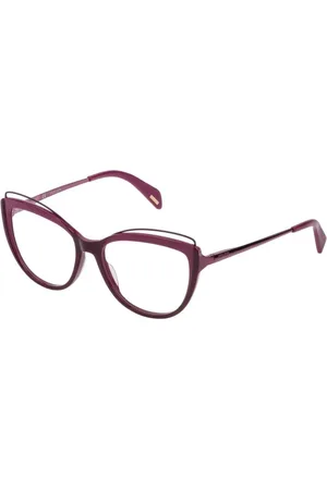 Police Akcesoria, Kobieta, Czerwony, ONE SIZE, Czerwone Okulary Cat Eye dla Kobiet