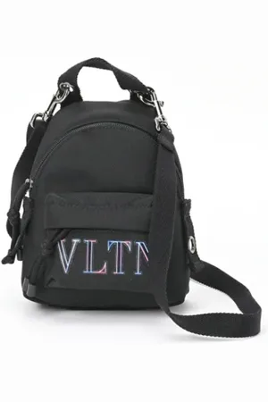 VALENTINO Pre-owned, unisex, Czarny, ONE SIZE, Len, Pre-owned Canvas handbags