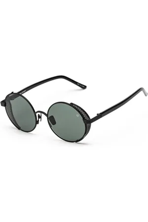 Belstaff Akcesoria, Kobieta, Czarny, ONE SIZE, Czarne Okulary Przeciwsłoneczne ze Stali Nierdzewnej Dla Kobiet