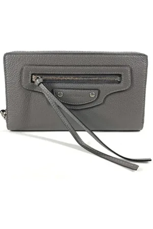 Balenciaga Pre-owned, Kobieta, Szary, ONE SIZE, Skóra, Pre-owned skórzane portfele