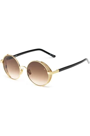 Belstaff Akcesoria, Kobieta, Żółty, ONE SIZE, Ręcznie robione Okulary przeciwsłoneczne z octanu z soczewkami Carl Zeiss