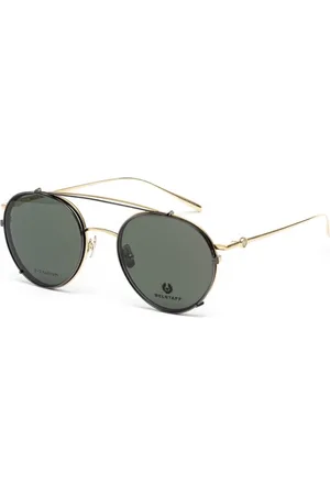 Belstaff Akcesoria, Kobieta, Żółty, ONE SIZE, Ramki z tytanu z soczewkami Carl Zeiss