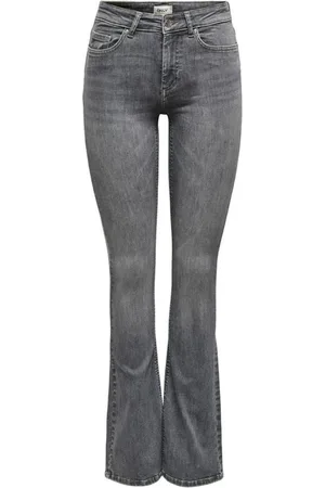 ONLY Jeansy, Kobieta, Szary, L L30, Kolekcja Slim Fit Jeansyów z Bawełny