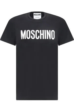 Moschino Koszulki, Mężczyzna, Czarny, M, T-shirt z wzorem i logo