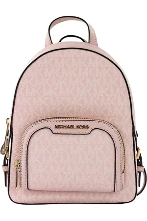 Michael Kors Torebki, Kobieta, Różowy, ONE SIZE, Skórzany plecak z kieszenią na zamek i regulowanymi paskami