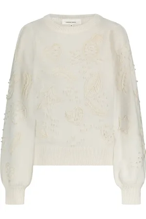 Fabienne Chapot Swetry, Kobieta, Biały, L, Bawełna, Edo Pullover