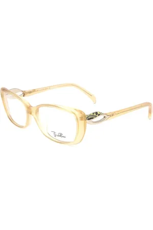 Emilio Pucci Akcesoria, Kobieta, Pomarańczowy, ONE SIZE, Miodowe Plastikowe Oprawki Okulary Kobiety