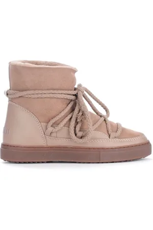 INUIKII Buty, Kobieta, Beżowy, 36 EU, Zamsz, Brązowe Sneakersy-Botki ze Zamszu