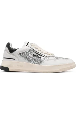 Ghoud Buty, Kobieta, Wielobarwność, 40 EU, Skóra, Srebrne i Czarne Sneakersy dla Kobiet