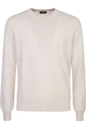 BARBA Swetry, Mężczyzna, Biały, L, Biały Sweter Męski Aw 24