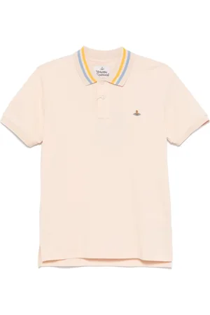 Vivienne Westwood Koszulki, Mężczyzna, Różowy, L, Koszulka z haftem logo Orb