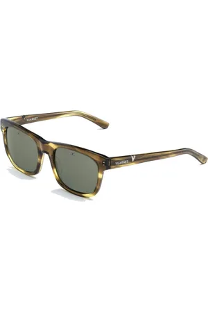 Vuarnet Akcesoria, Kobieta, brązowy, ONE SIZE, Zielone Szkło Acetate Okulary przeciwsłoneczne z kryształami
