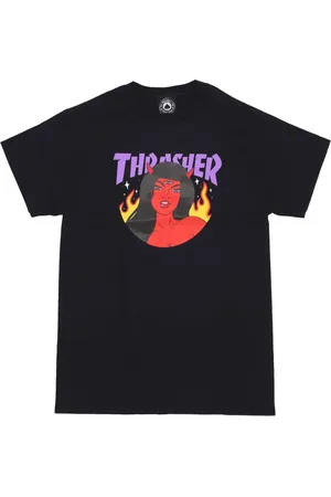 Thrasher Koszulki, Mężczyzna, Czarny, XL, Czarna Roja Tee Koszulka z krótkim rękawem
