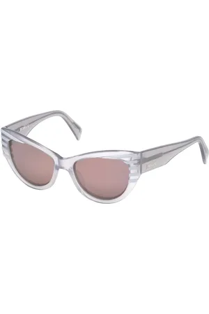 Roberto Cavalli Akcesoria, Kobieta, Szary, ONE SIZE, Szare Plastikowe Okulary Przeciwsłoneczne w Kolorze Fioletowo-Szarym