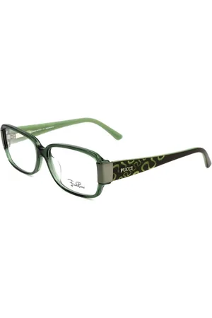 Emilio Pucci Akcesoria, Kobieta, Zielony, ONE SIZE, Oliwkowe Okulary z Plastikową Ramką