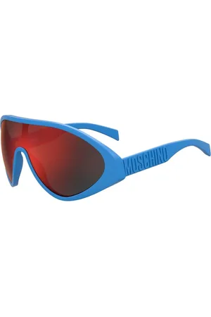 Moschino Akcesoria, unisex, Niebieski, ONE SIZE, Niebieskie Okulary przeciwsłoneczne z ochroną UV