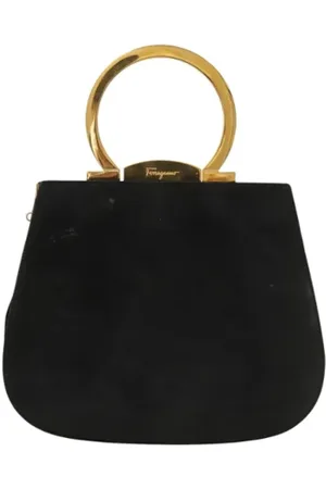 Salvatore Ferragamo Pre-owned, Kobieta, Czarny, ONE SIZE, Zamsz, Pre-owned Suede handbags