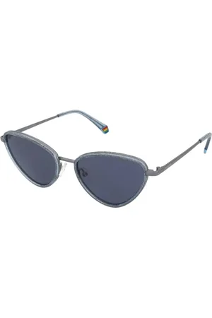 Polaroid Akcesoria, Kobieta, Niebieski, ONE SIZE, Niebieskie plastikowe okulary przeciwsoneczne