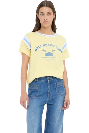 Ball Koszulki, Kobieta, Żółty, S, Cytrynowy T-shirt Top Krótki Rękaw