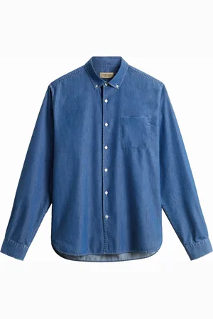 Woolrich Koszule, Mężczyzna, Niebieski, L, Bawełna, Bawełniana koszula casual z kieszenią