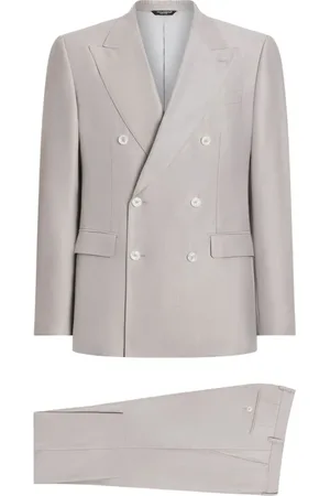 Dolce & Gabbana Garnitury, Mężczyzna, Beżowy, L, Rose Double-Breasted Suit