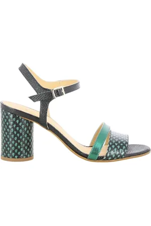 ATELIER CONTENT Buty, Kobieta, Wielobarwność, 41 EU, Len, Zielone buty damskie Wilma Z25